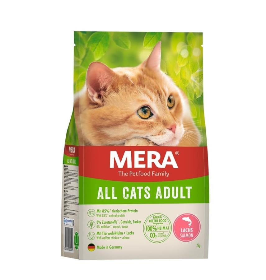 Mera All Cat 10kg – Croquettes complètes pour chats adultes de toutes races, riche en poulet frais et saumon