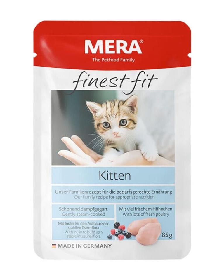 Mera Fitness Fit Pochon Kitten 85g – Pâtée équilibrée pour chatons, favorise croissance saine et système immunitaire
