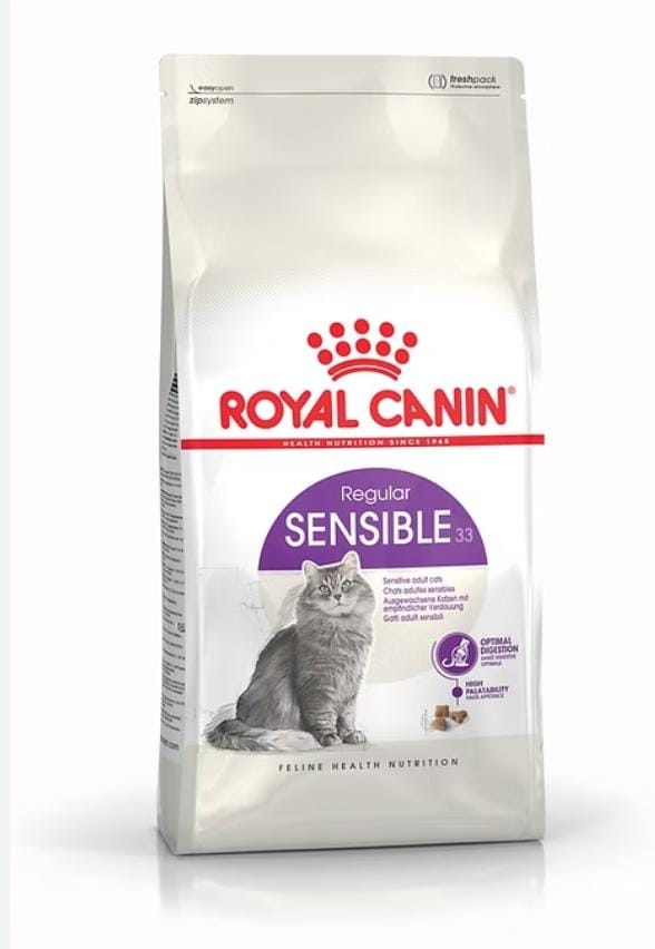 Royal Canin Sensible 2kg – Croquettes pour chats adultes sensibles, favorisent digestion saine et confort intestinal