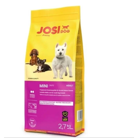Croquettes JosiDog Mini Adult pour chien 2,7kg – Formule énergie & vitalité | AnimaleriePP Maroc