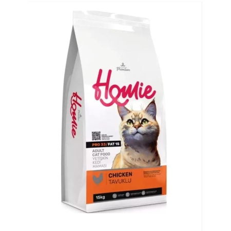 Croquettes Homie Super Premium Chicken pour chat adulte 15kg – Poulet savoureux & low grain | AnimaleriePP Maro
