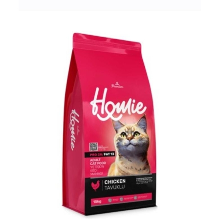 Croquettes Homie Premium Pro 28 / FAT 13 pour chat adulte 15kg – Nutrition complète & format économique | AnimaleriePP Maro
