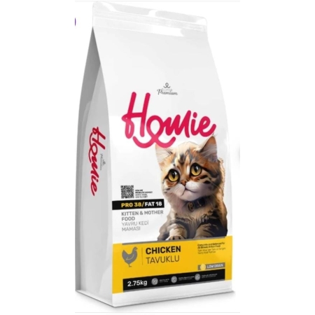 Croquettes Homie Super Premium Pro 38 / FAT 18 pour chaton et mère – Nutrition optimale & énergie | AnimaleriePP Maroc