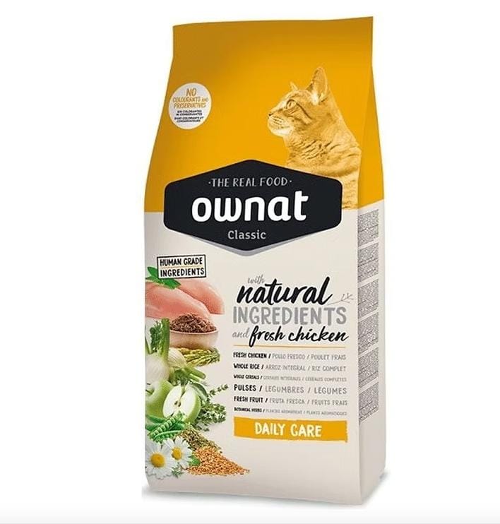 Croquettes Ownat Daily Care pour chat – 15 kg, naturel avec poulet frais, formule équilibrée | AnimaleriePP Maroc Croquettes Ownat Daily Care pour chat – 15 kg, naturel avec poulet frais, formule équilibrée | AnimaleriePP Maroc