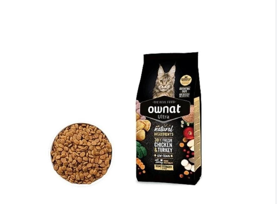 Croquettes Ownat Ultra pour chat – 3 kg, 30% poulet & dinde frais, ingrédients naturels | AnimaleriePP Maroc Croquettes Ownat Ultra pour chat – 3 kg, 30% poulet & dinde frais, ingrédients naturels | AnimaleriePP Maroc