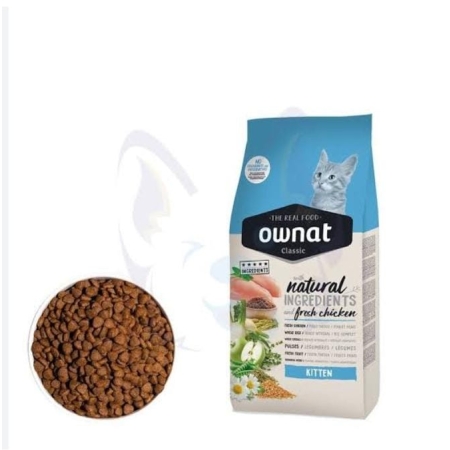 Croquettes Ownat Classic Kitten pour chaton – 4 kg, 38% viande, recette naturelle au poulet frais | AnimaleriePP Maroc
