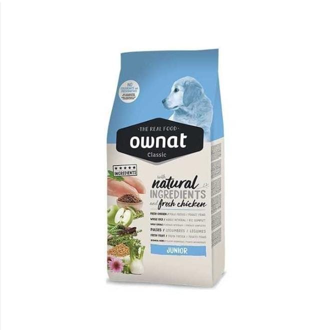 Croquettes Ownat Classic Junior pour chiot – 4 kg, 39% viande, poulet frais, croissance saine | AnimaleriePP Maroc Croquettes Ownat Classic Junior pour chiot – 4 kg, 39% viande, poulet frais, croissance saine | AnimaleriePP Maroc
