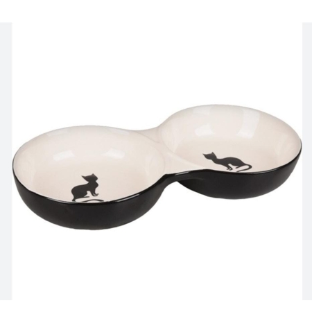 Double Gamelle pour chat – Pratique, durable & design | AnimaleriePP Maroc