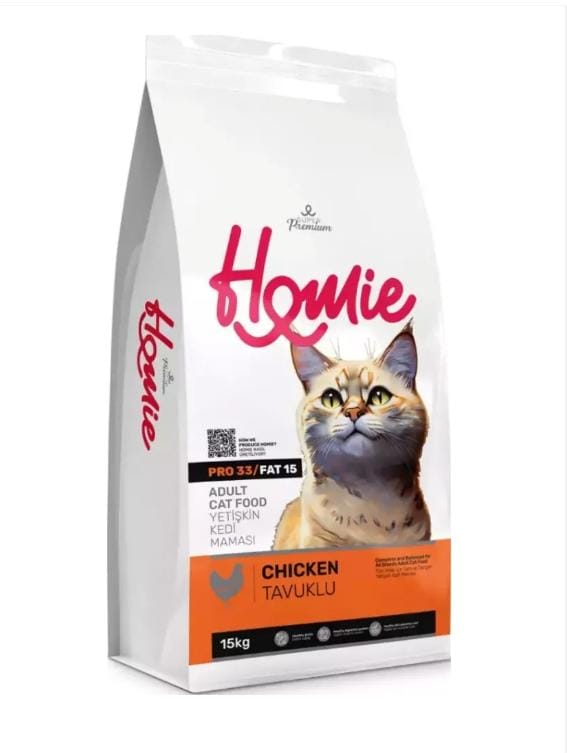 Croquettes Homie Super Premium Chicken pour chat adulte 15kg – Poulet savoureux & low grain | AnimaleriePP Maro