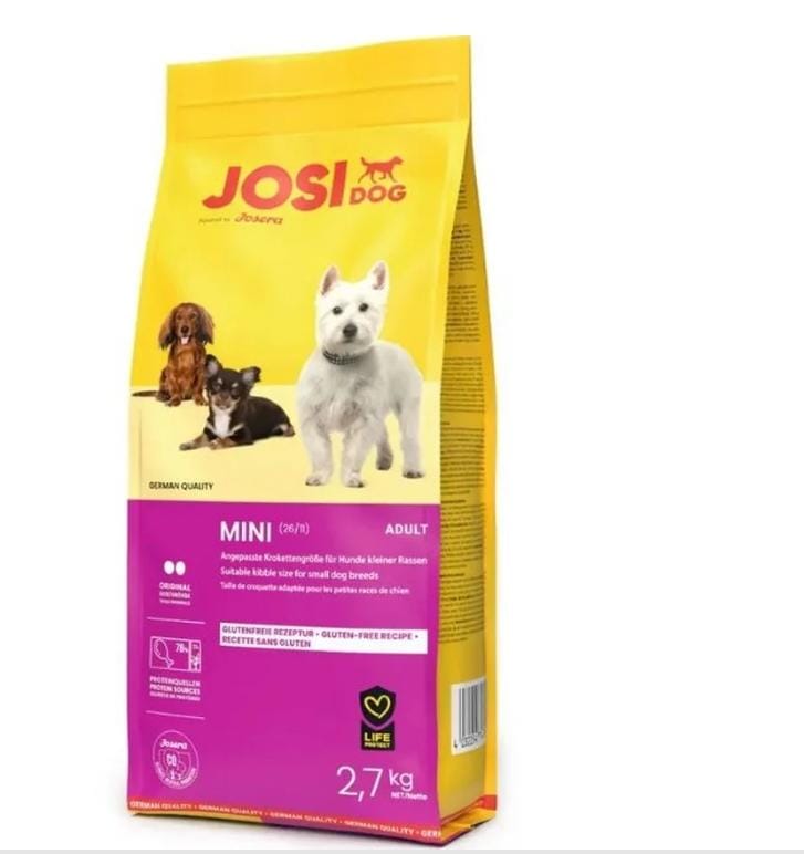 Croquettes JosiDog Mini Adult pour chien 2,7kg – Formule énergie & vitalité | AnimaleriePP Maroc