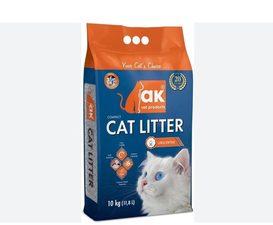 Litière Ak pour chat – 10 kg, agglomérante à grain fin & parfumée lavande | AnimaleriePP Maroc