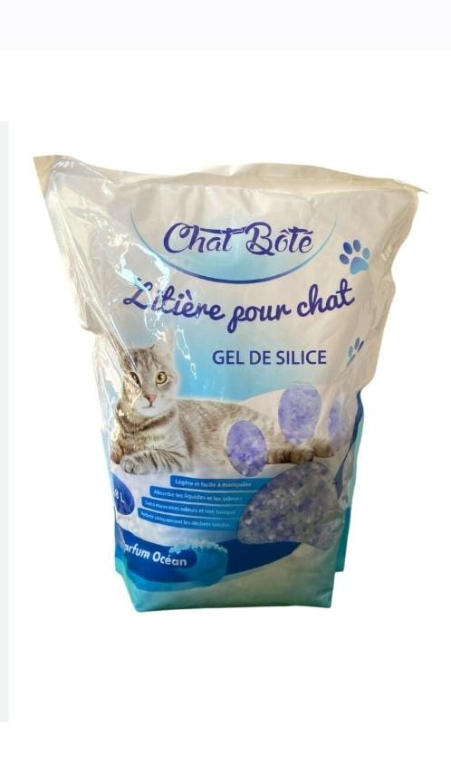 Litière Chat Bote pour chat – Gel de silice parfum océan, 3,8 litres | AnimaleriePP Maroc