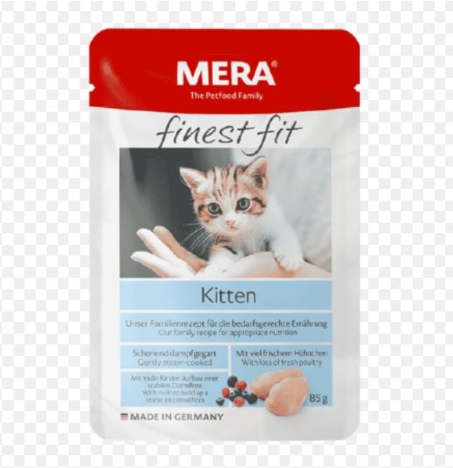 Pâtée Mera Finest Fit Kitten pour chaton – 85g, poulet frais, protection immunitaire | AnimaleriePP Maroc