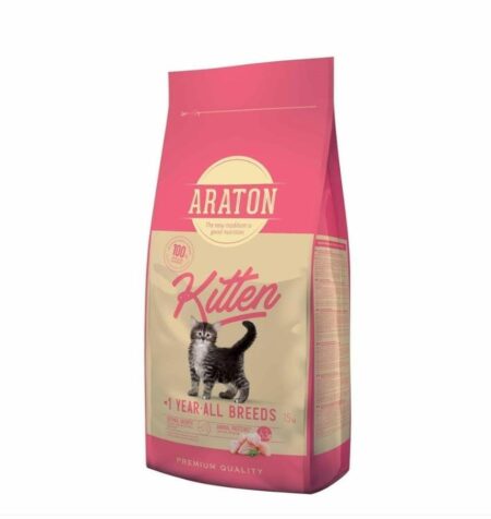 Araton Croquettes pour chaton – Sac 1,5kg – Nutrition complète pour croissance saine