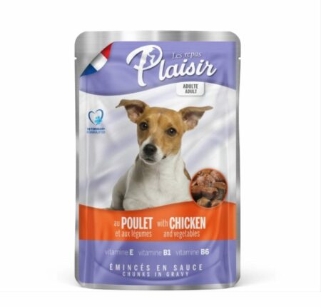 Plaisir Émincé pour chien – 100g – Repas savoureux en morceaux tendres