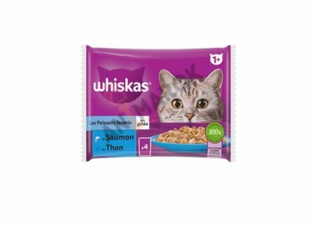 Whiskas Pâtée pour chat adulte – Pack 4 x 85g – Repas savoureux et nutritif