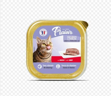 Plaisir Pâtée pour chat adulte – 100g – Alimentation savoureuse et équilibrée