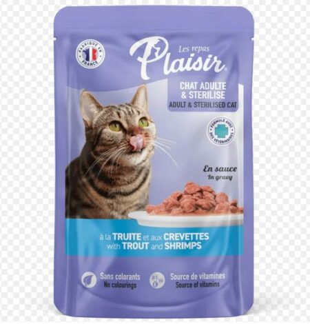 Plaisir Émincés pour chat adulte – 100g – Nourriture tendre et équilibrée