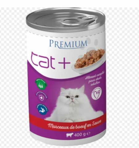 Cat+ Boulette pour chat adulte – 400g – Texture tendre et saveur délicieuse