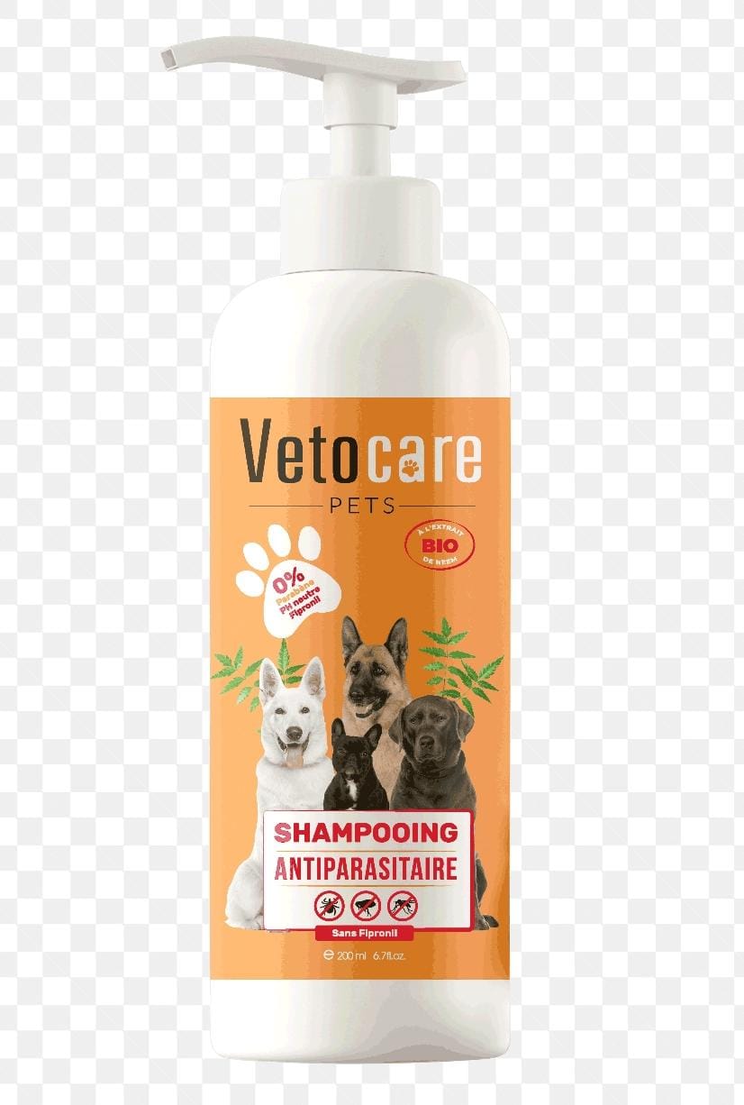 Vetocare Shampoing Antiparasitaire pour chien – 200ml – Protection naturelle contre puces et tiques