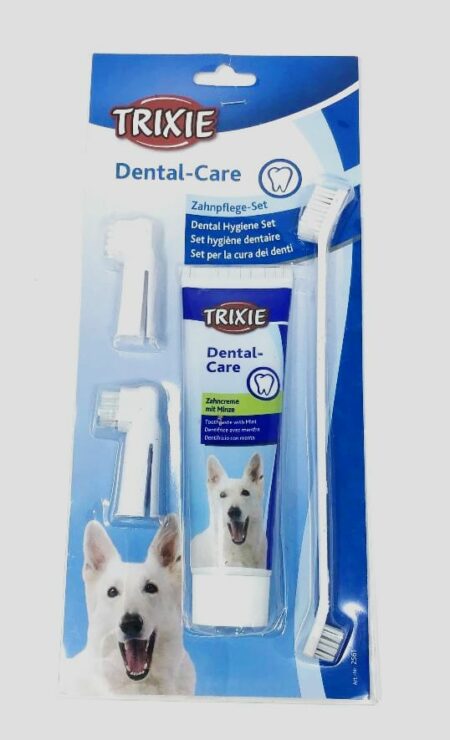 brosse à dent chien, soin dentaire chien, hygiène buccale chien, Trixie brossette, accessoire dent chien, lutte plaque dentaire, fraîcheur haleine chien, hygiène chien maroc, produit soin chien, animalerie casablanca