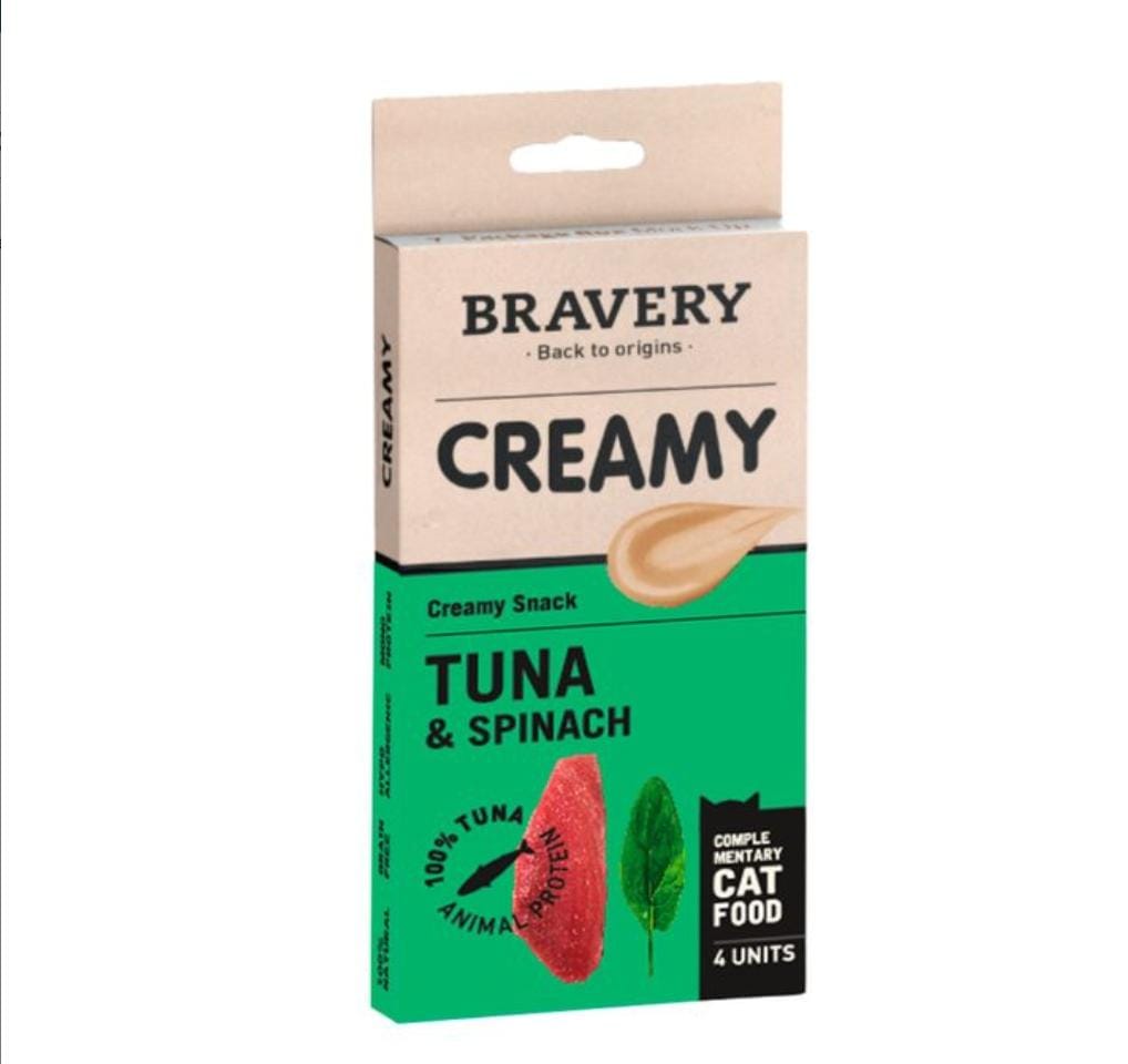 Bravery Creamy Friandises pour chat – Pack 4 x 14g