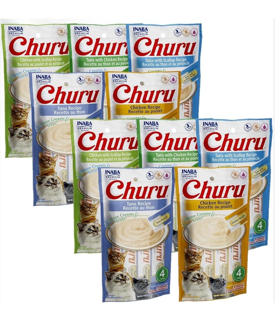 Churu Friandises liquides pour chat adulte et chaton – Pack 4 x 14g