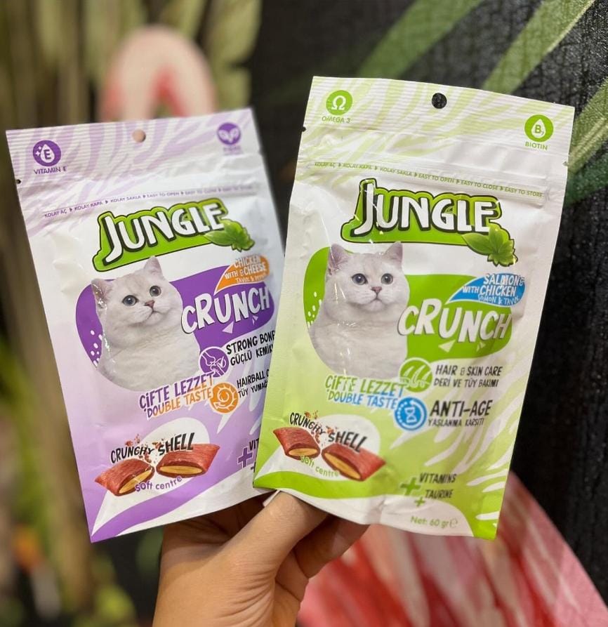 Jungle Friandises Crunch pour chat adulte – Sachet 60g
