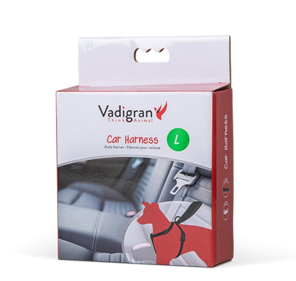 Vadigran Harnais de sécurité voiture pour chien Taille L & XL – Protection et confort durant le trajet
