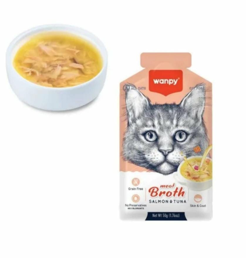 Wanpy Soupe Broth Friandise liquide pour chat – Sachet 50g
